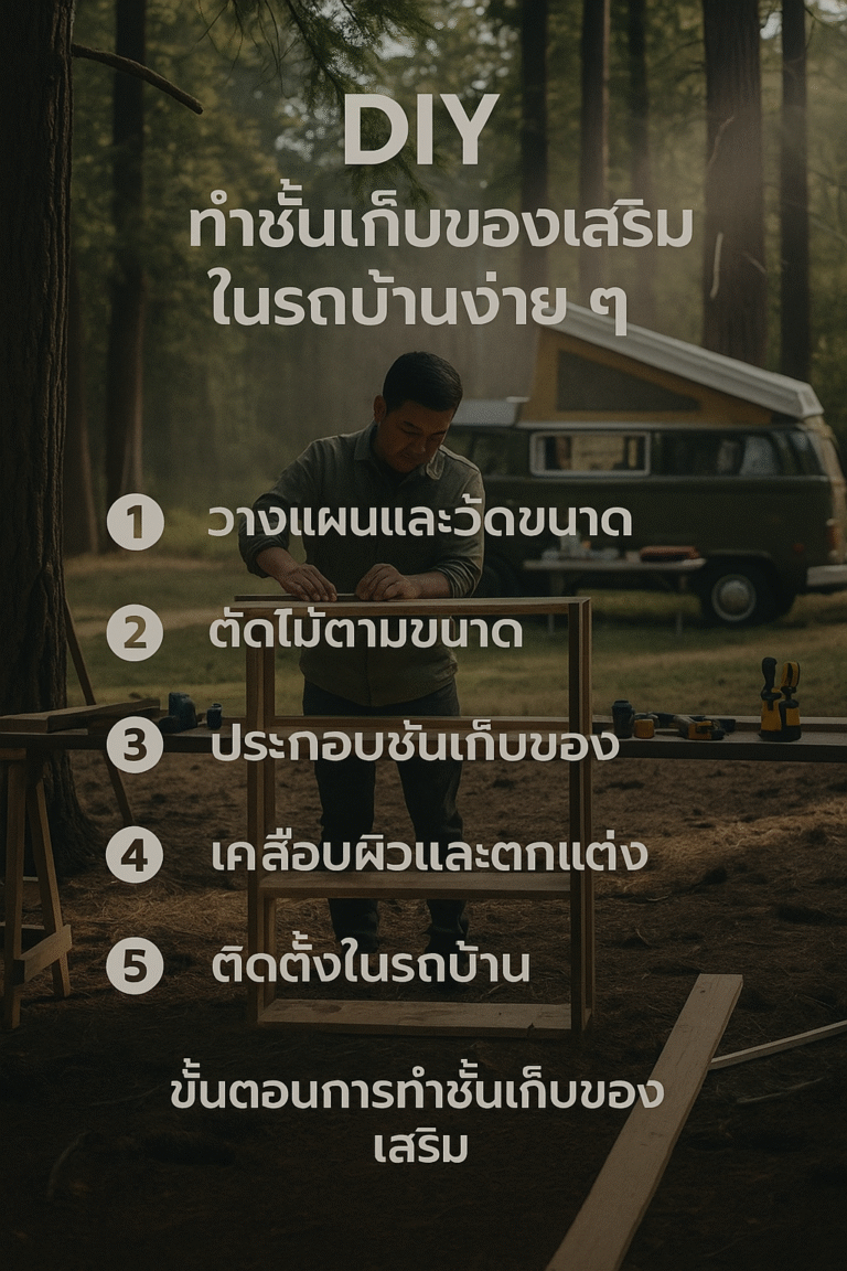 DIY ทำชั้นเก็บของเสริมในรถบ้านง่าย ๆ