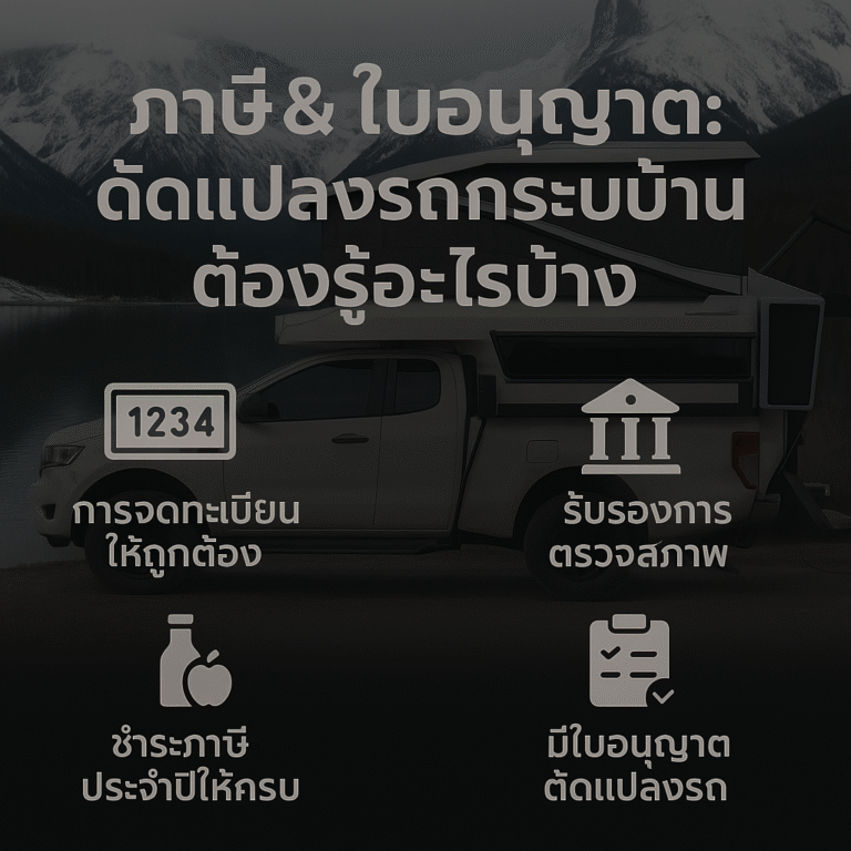 ภาษี & ใบอนุญาต: ดัดแปลงรถกระบะบ้าน ต้องรู้อะไรบ้าง